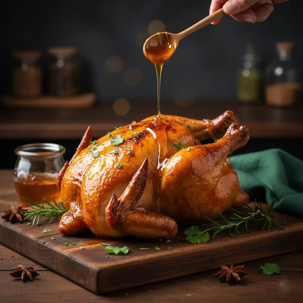 Gà Nướng Mật Ong / Gà Nướng Giềng Mẻ – Vàng giòn cuốn hút